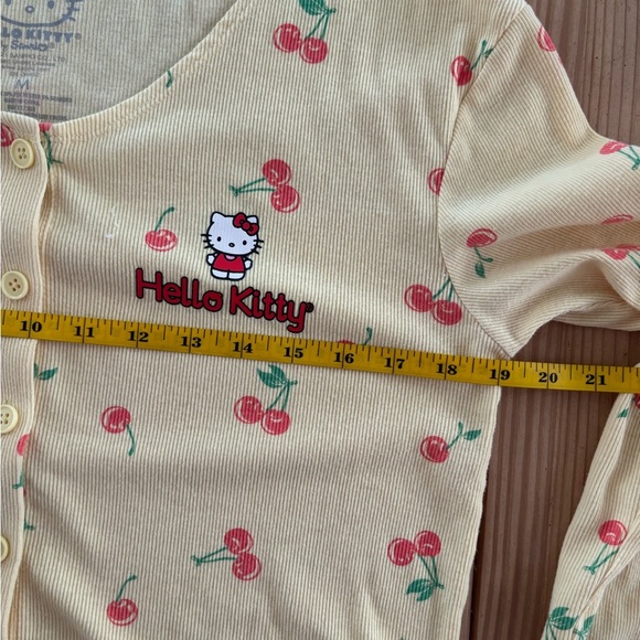 Yellow Hello Kitty Cherry Cardigan Only M - Picture 9 of 10